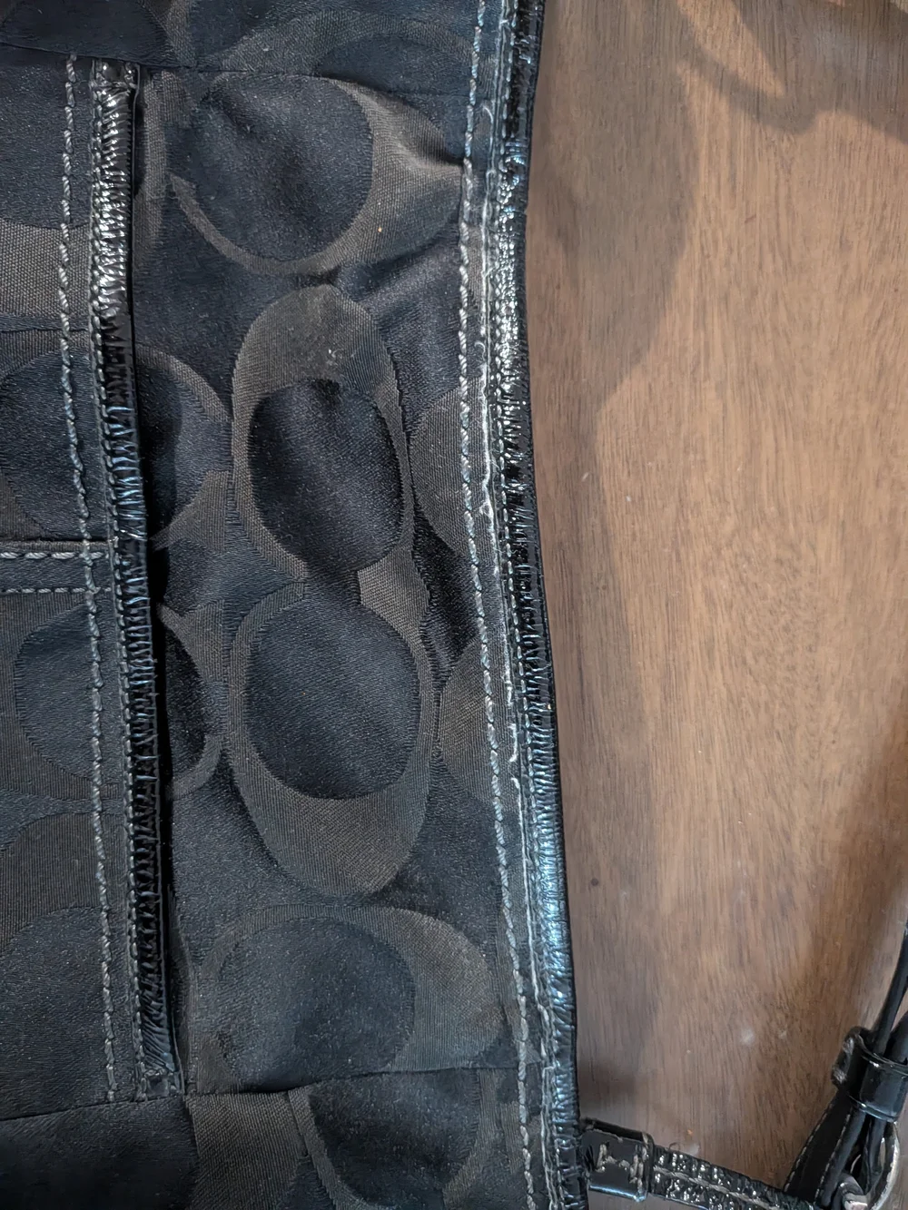 Coach Black Signature Hobo Bag